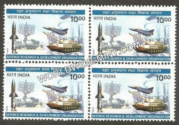 1999 Defence Research And Development Organisation Block of 4 MNH