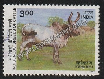 2000 Indigenous Breeds of Cattle-Kankrej Used Stamp