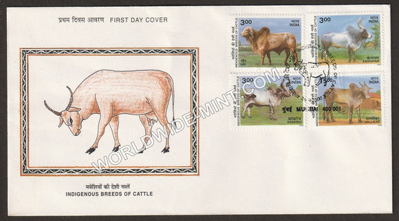 2000 Indigenous Breeds of Cattle-4V FDC