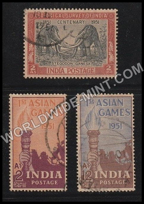 1951 INDIA Complete Year Pack Used
