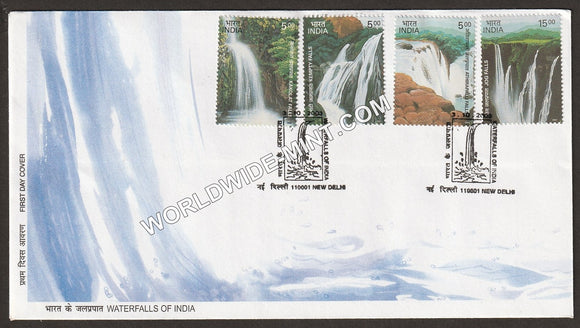 2003 Waterfalls of India-4V FDC