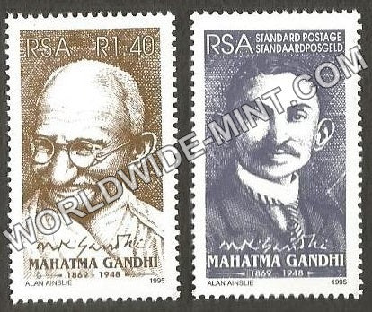 1995 RSA-INDIA Joint issue Gandhi stamp set