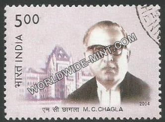 2004 M C Chagla Used Stamp