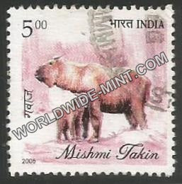 2005 North East's Flora Fauna-Mishmi Takin Used Stamp