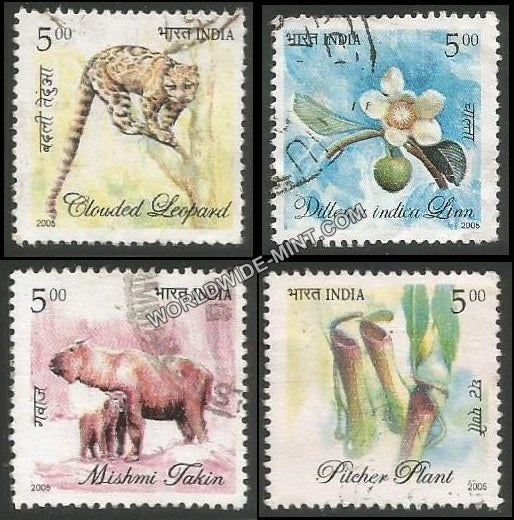 2005 North East's Flora Fauna-Set of 4 Used Stamp