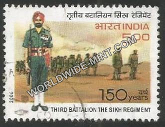 2006 Third Battalion The Sikh Regiment Used Stamp