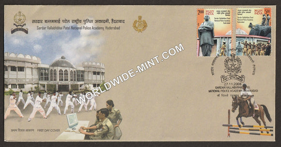 2008 Sardar Vallabhbhai Patel National Police Academy Hyderabad-2V FDC