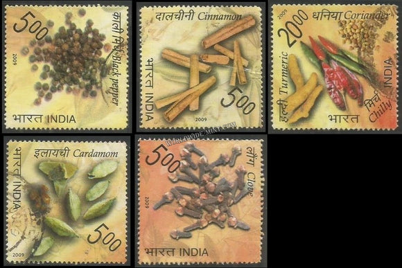2009 Spices of India - Set of 5 Used Stamp