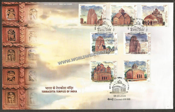 2020 INDIA Terracotta Temples - 7v FDC