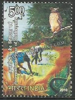 2010 International Year of Biodiversity - 20 Rupees Used Stamp