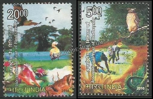 2010 International Year of Biodiversity - Set of 2 Used Stamp