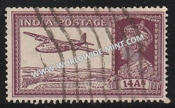 1940-1943 British India 14a  Purple S.G: 277 King George VI Used Stamp