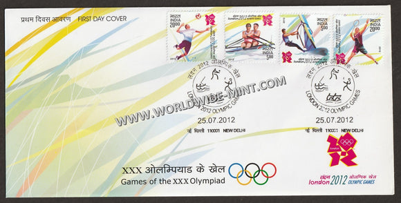 2012 INDIA London 2012 Olympic Games - 4v FDC