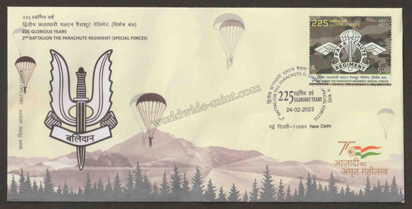 2023 INDIA 225 Glorious Years - 2nd Battalion The Parachute Regiment (Special Forces) FDC
