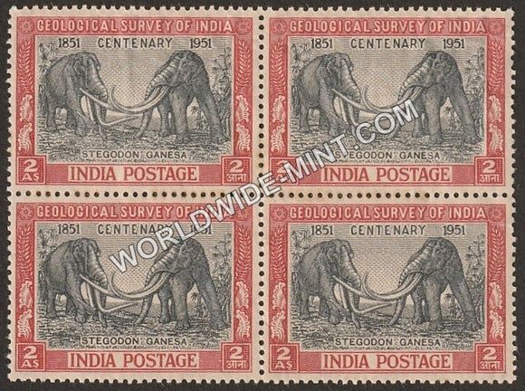 1951 Geological Survey of India Block of 4 MNH