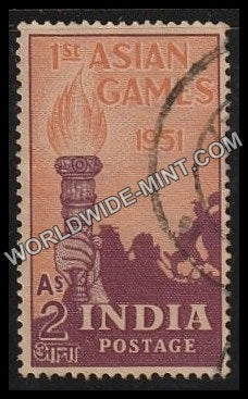1951 Ist Asian Games-2 Anna Used Stamp