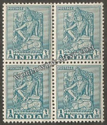 INDIA Lucknow Museum (Die -II) 1st Series (1a) Definitive Block of 4 MNH