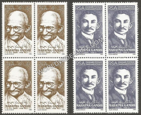 1995 RSA-INDIA Joint issue GANDHI Block of 4
