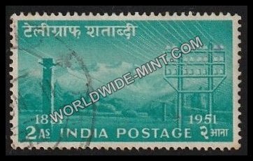 1953 Telegraph Centenary-2 Anna Used Stamp