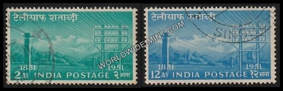 1953 Telegraph Centenary-set of 2 Used Stamp