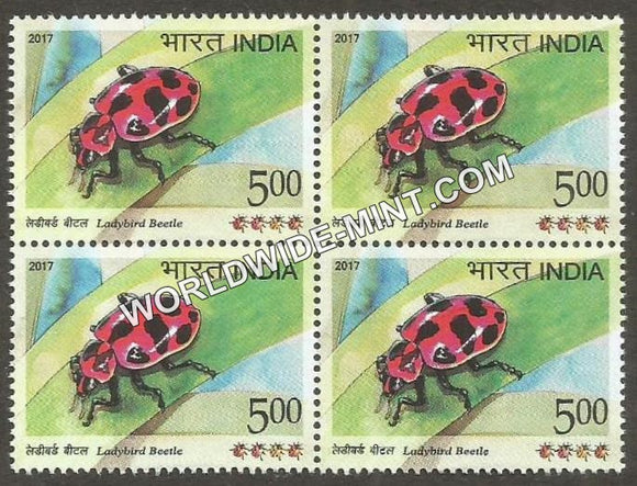 2017 Ladybird Beetle-1 Block of 4 MNH