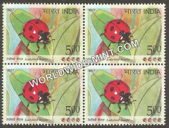 2017 Ladybird Beetle-2 Block of 4 MNH