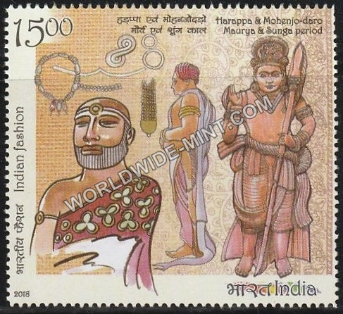 2018 Indian Fashion through the Ages Series-1-Harappa & Mohenjo daro MNH