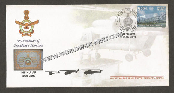 2009 India 105 HELICOPTER UNIT AIR FORCE STANDARDS PRESENTATION APS Cover (25.03.2009)