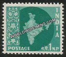 INDIA Map of India Star Watermark 3rd Series(1np) Definitive MNH