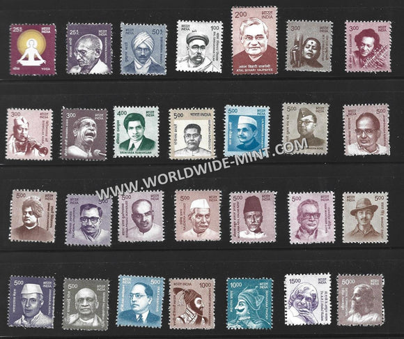 INDIA 11th Definitive Series - Complete set of 28v MNH