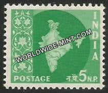 INDIA Map of India Star Watermark 3rd Series(5np) Definitive MNH