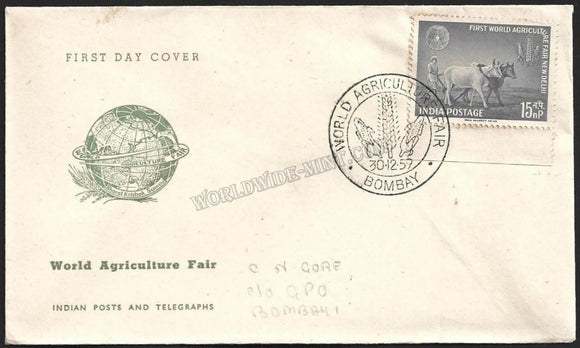 1959 india first world agriculture fair fdc