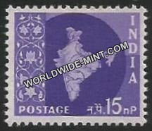 INDIA Map of India Star Watermark 3rd Series(15np) Definitive MNH