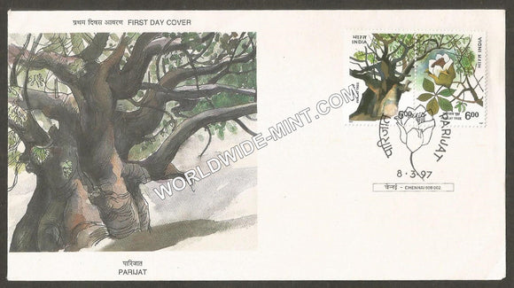 1997 Parijat Tree setenant FDC