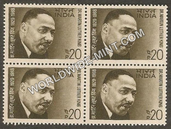 1969 Dr. Martin Luther King Block of 4 MNH
