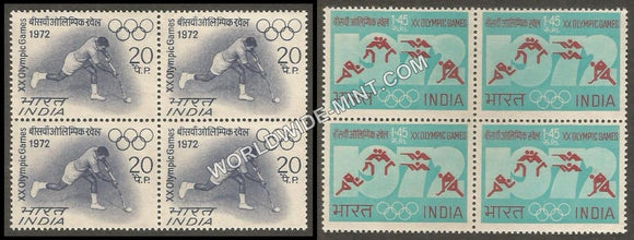 1972 XX Olympic Games, Set of 2 Block of 4 MNH