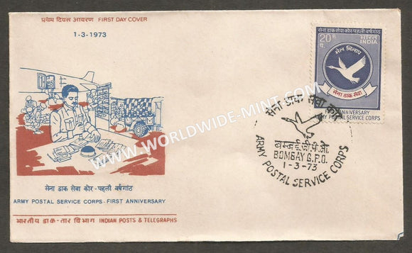 1973 Army Postal Services Corps FDC
