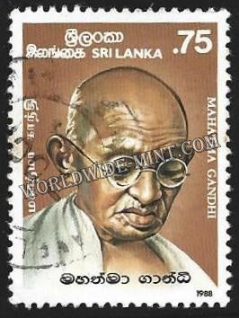 1988 Sri Lanka Gandhi Used Sigle Stamp #Gan601