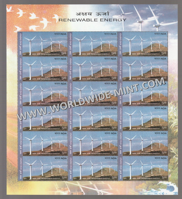 2007 INDIA Renewable Energy-Wind energy Sheetlet