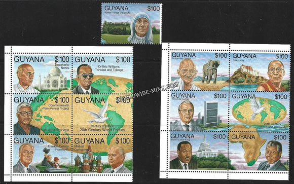Guyana Gandhi Broken MS Sheet #Gan638