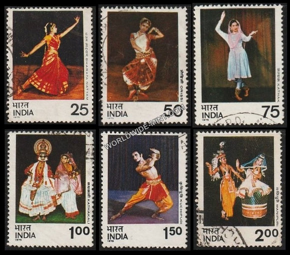 1975 Dances of India-Set of 6 Used Stamp