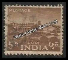 INDIA Fertilizer Factory 3rd Series (5r) Ashoka Watermark Definitive Used Stamp
