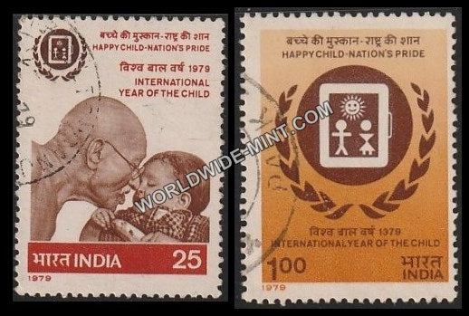1979 International Year of the Child-Set of 2 Used Stamp