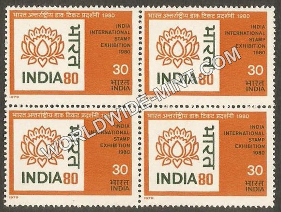 1979 INDIA -80 (Logo) Block of 4 MNH