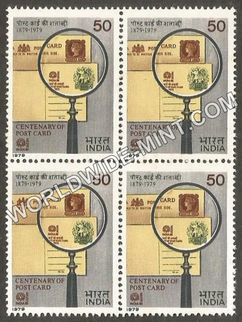 1979 Centenary of Post Card Block of 4 MNH