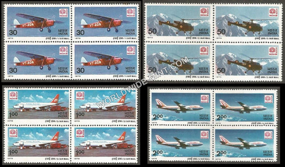 1979 Air Mail-Set of 4 Block of 4 MNH