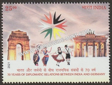2021 India 70 Years of Diplomatic Relations between India and Germany MNH