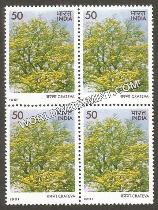1981 Flowering Trees-Crateva Block of 4 MNH