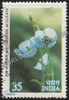 1982 Himalyan Flowers-Meconopsis aculeata Used Stamp