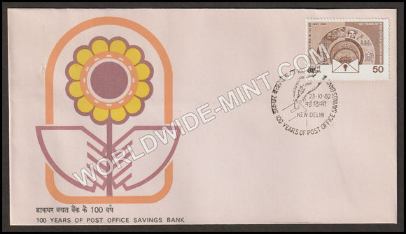 1982 100 Years of Post Office Savings Bank FDC